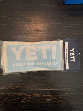 Yeti Bold Logo Built for the wild Window Decal Graphic in White New